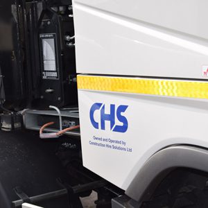 CHS logo on side of Volvo-Hiab